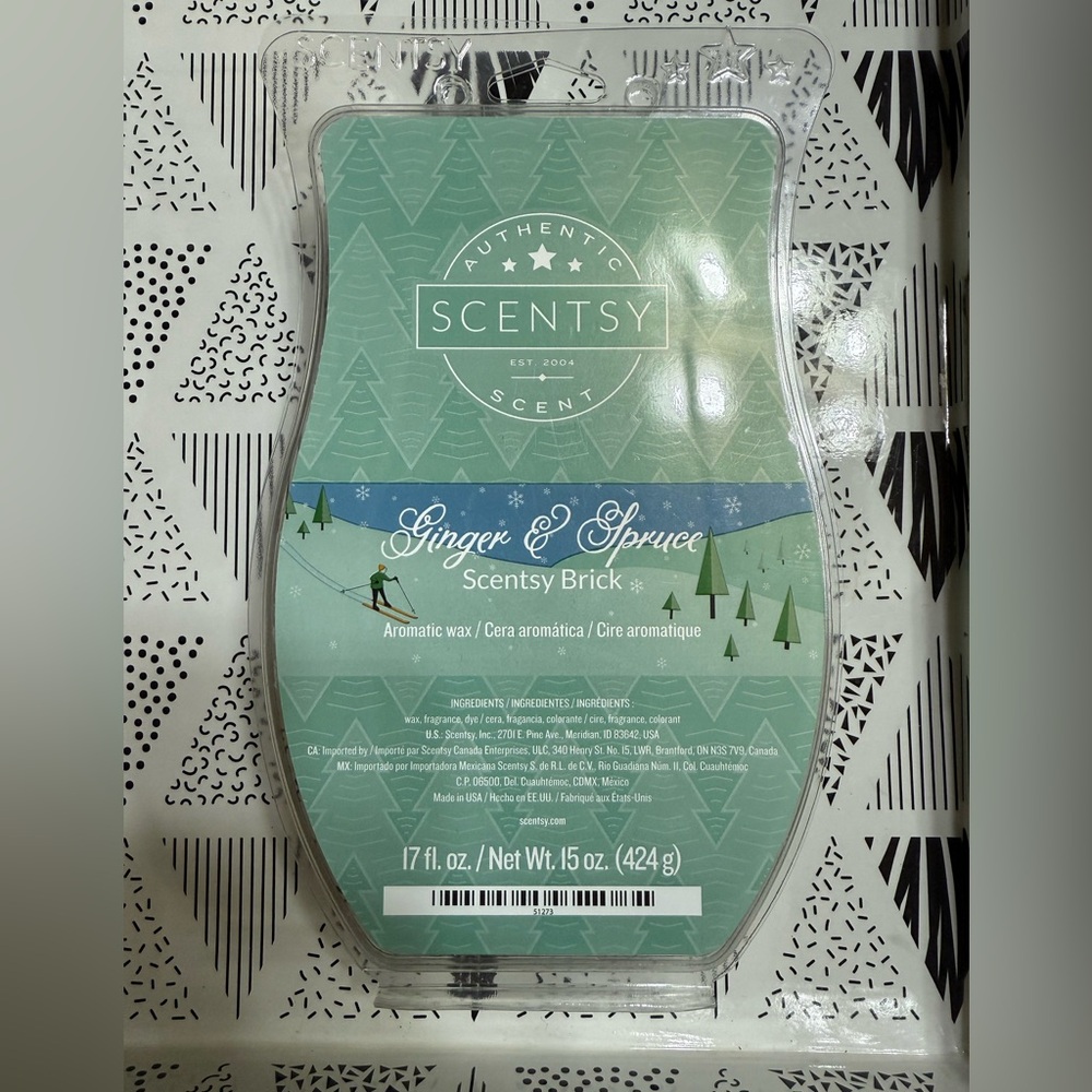 Scentsy Ginger & Spruce Aromatic Wax Brick